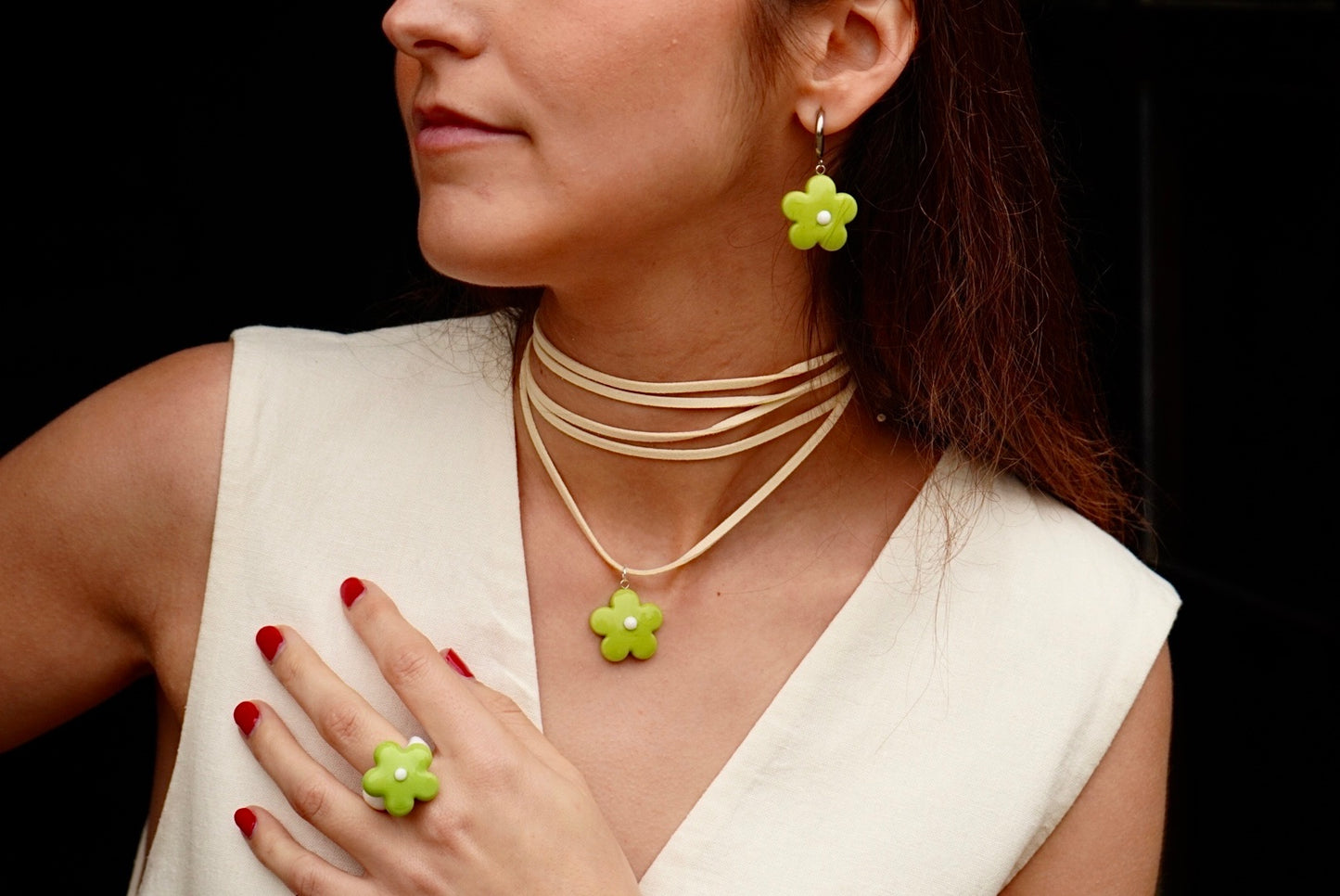 Anillo Fiore Lime
