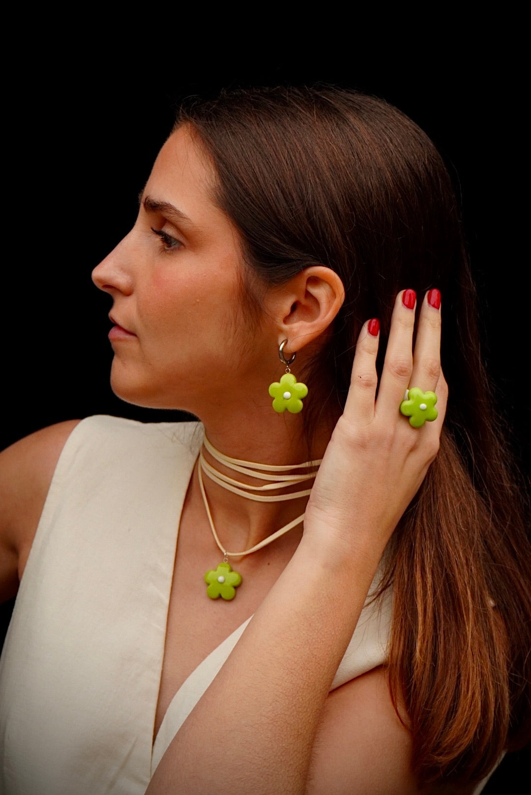 Anillo Fiore Lime